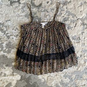 BCBG Flowy Sheer Tank Top